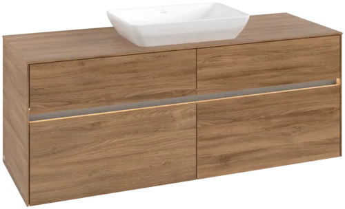 VILLEROY BOCH Toaletní skříňka Collaro, s osvětlením, 4 výsuvy, 1400 x 548 x 500 mm, dub Kansas / dub Kansas #C116B0RH