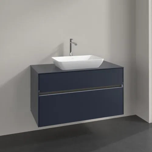 VILLEROY BOCH Collaro toaletní skříňka, s osvětlením, 2 výsuvy, 1000 x 548 x 500 mm, Marine Blue / Marine Blue #C109B0VQ, obrázek 2