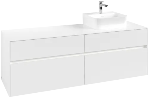 VILLEROY BOCH Toaletní skříňka Collaro, s osvětlením, 4 výsuvy, 1600 x 548 x 500 mm, bílá matná / bílá matná #C106B0MS