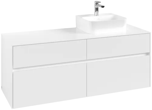 VILLEROY BOCH Toaletní skříňka Collaro, 4 výsuvy, 1400 x 548 x 500 mm, bílá matná / bílá matná #C10200MS