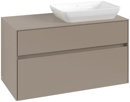 VILLEROY BOCH Toaletní skříňka Collaro, 2 výsuvy, 1000 x 548 x 500 mm, taupe / taupe #C11100VM