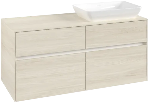 VILLEROY BOCH Toaletní skříňka Collaro, 4 výsuvy, 1200 x 548 x 500 mm, bílý dub / bílý dub #C11400AA