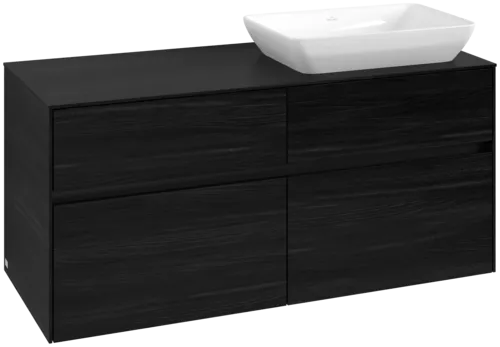 VILLEROY BOCH Toaletní skříňka Collaro, 4 výsuvy, 1200 x 548 x 500 mm, černý dub / černý dub #C11400AB