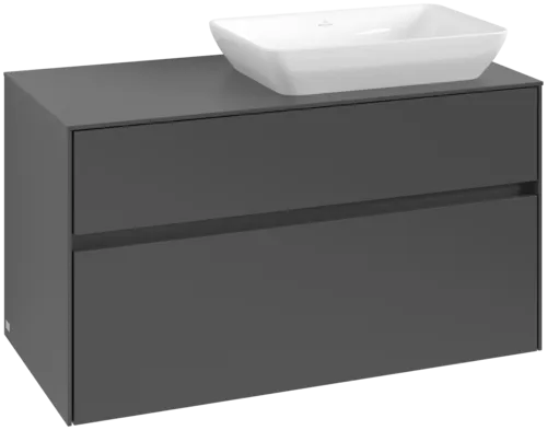 VILLEROY BOCH Collaro toaletní skříňka, 2 výsuvy, 1000 x 548 x 500 mm, grafit / grafit #C11100VR