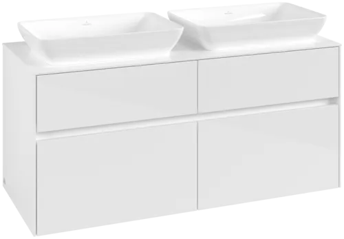 VILLEROY BOCH Toaletní skříňka Collaro, 4 výsuvy, 1200 x 548 x 500 mm, lesklá bílá / lesklá bílá #C11500DH