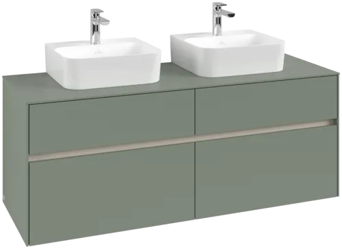 VILLEROY BOCH Toaletní skříňka Collaro, s osvětlením, 4 výsuvy, 1400 x 548 x 500 mm, Soft Green / Soft Green #C103B0AF