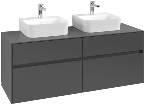 VILLEROY BOCH Toaletní skříňka Collaro, 4 výsuvy, 1400 x 548 x 500 mm, grafitová / grafitová #C10300VR