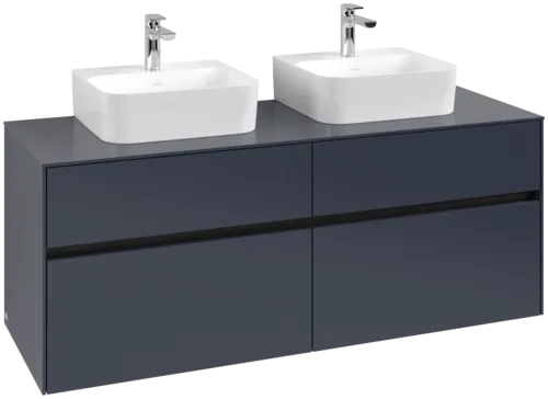 VILLEROY BOCH Toaletní skříňka Collaro, 4 zásuvky, 1400 x 548 x 500 mm, Marine Blue / Marine Blue #C10300VQ