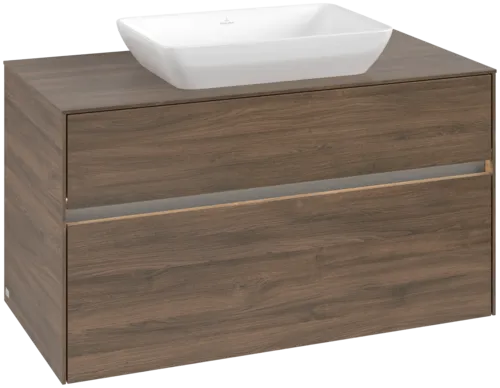 VILLEROY BOCH Toaletní skříňka Collaro, s osvětlením, 2 výsuvy, 1000 x 548 x 500 mm, Arizona Oak / Arizona Oak #C109B0VH