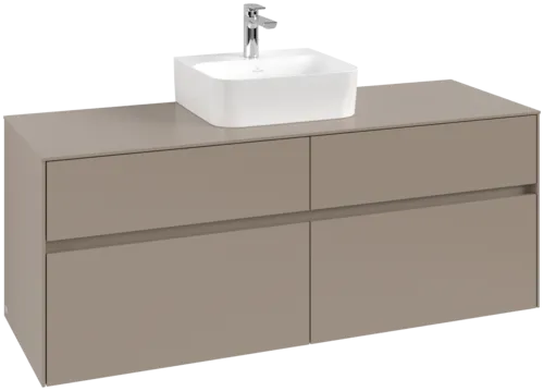 VILLEROY BOCH Toaletní skříňka Collaro, s osvětlením, 4 výsuvy, 1400 x 548 x 500 mm, taupe / taupe #C100B0VM