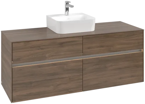 VILLEROY BOCH Toaletní skříňka Collaro, s osvětlením, 4 výsuvy, 1400 x 548 x 500 mm, Arizona Oak / Arizona Oak #C100B0VH