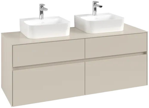 VILLEROY BOCH Toaletní skříňka Collaro, 4 výsuvy, 1400 x 548 x 500 mm, Cashmere Grey / Cashmere Grey #C10300VN