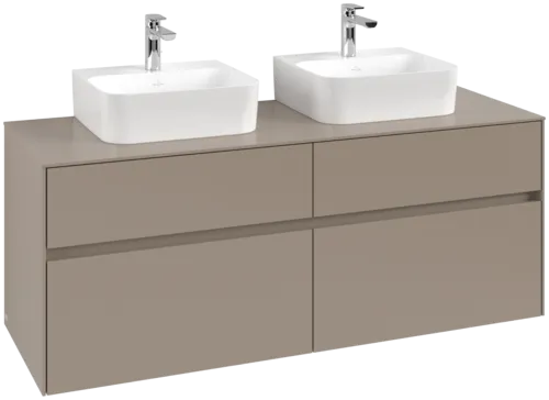 VILLEROY BOCH Toaletní skříňka Collaro, 4 výsuvy, 1400 x 548 x 500 mm, taupe / taupe #C10300VM