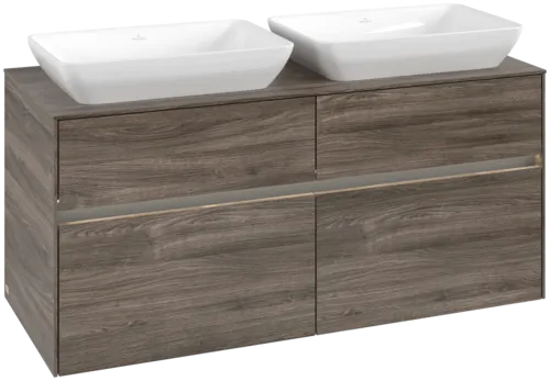 VILLEROY BOCH Toaletní skříňka Collaro, s osvětlením, 4 výsuvy, 1200 x 548 x 500 mm, Kamenný dub / Kamenný dub #C115B0RK