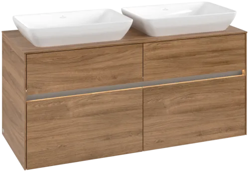 VILLEROY BOCH Toaletní skříňka Collaro, s osvětlením, 4 výsuvy, 1200 x 548 x 500 mm, dub Kansas / dub Kansas #C115B0RH