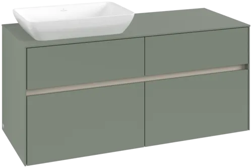 VILLEROY BOCH Toaletní skříňka Collaro, 4 výsuvy, 1200 x 548 x 500 mm, Soft Green / Soft Green #C11300AF