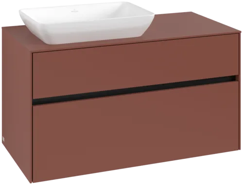 VILLEROY BOCH Collaro toaletní skříňka, s osvětlením, 2 výsuvy, 1000 x 548 x 500 mm, Vínově červená / Vínově červená #C110B0AH