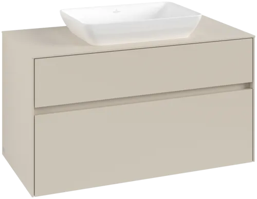 VILLEROY BOCH Toaletní skříňka Collaro, 2 výsuvy, 1000 x 548 x 500 mm, Cashmere Grey / Cashmere Grey #C10900VN