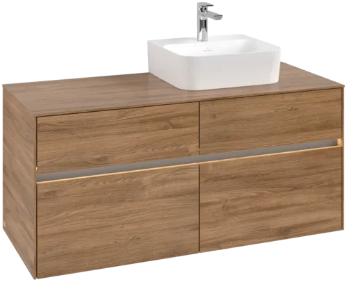 VILLEROY BOCH Toaletní skříňka Collaro, s osvětlením, 4 výsuvy, 1200 x 548 x 500 mm, dub Kansas / dub Kansas #C099B0RH