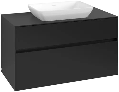 VILLEROY BOCH Collaro toaletní skříňka, 2 výsuvy, 1000 x 548 x 500 mm, Volcano Black / Volcano Black #C10900VL