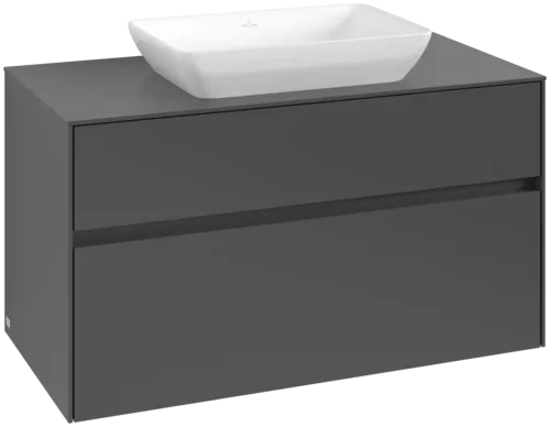 VILLEROY BOCH Collaro toaletní skříňka, 2 výsuvy, 1000 x 548 x 500 mm, grafit / grafit #C10900VR