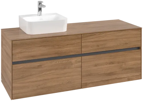 VILLEROY BOCH Toaletní skříňka Collaro, 4 výsuvy, 1400 x 548 x 500 mm, dub Kansas / dub Kansas #C10100RH