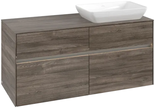 VILLEROY BOCH Toaletní skříňka Collaro, s osvětlením, 4 výsuvy, 1200 x 548 x 500 mm, Kamenný dub / Kamenný dub #C114B0RK