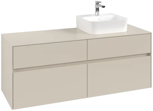 VILLEROY BOCH Toaletní skříňka Collaro, 4 výsuvy, 1400 x 548 x 500 mm, Cashmere Grey / Cashmere Grey #C10200VN