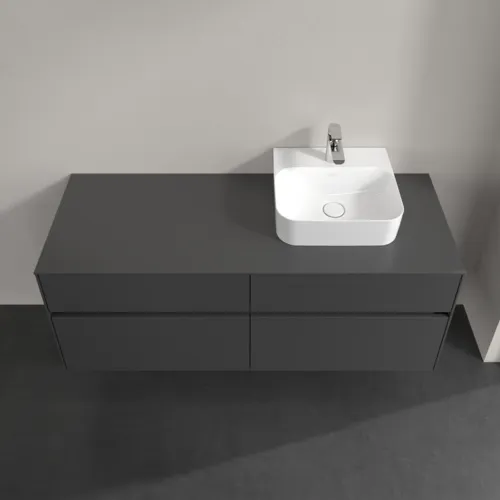 VILLEROY BOCH Toaletní skříňka Collaro, 4 výsuvy, 1400 x 548 x 500 mm, grafitová / grafitová #C10200VR, obrázek 4