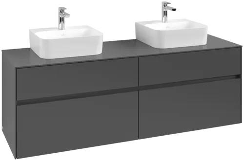 VILLEROY BOCH Toaletní skříňka Collaro, s osvětlením, 4 výsuvy, 1600 x 548 x 500 mm, Grafit / Grafit #C107B0VR