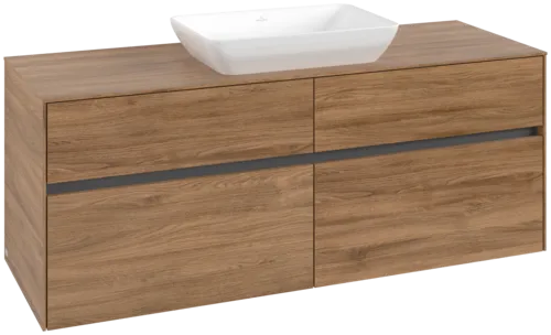 VILLEROY BOCH Toaletní skříňka Collaro, 4 výsuvy, 1400 x 548 x 500 mm, dub Kansas / dub Kansas #C11600RH
