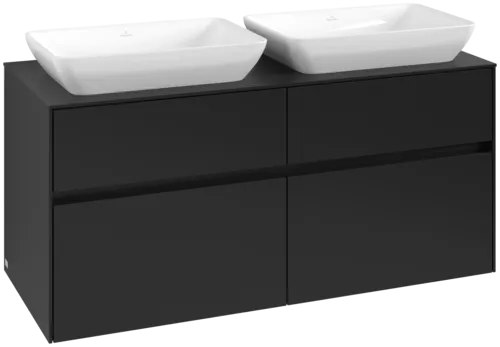 VILLEROY BOCH Toaletní skříňka Collaro, s osvětlením, 4 výsuvy, 1200 x 548 x 500 mm, Volcano Black / Volcano Black #C115B0VL