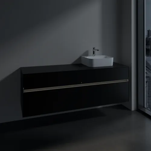 VILLEROY BOCH Toaletní skříňka Collaro, s osvětlením, 4 výsuvy, 1600 x 548 x 500 mm, Volcano Black / Volcano Black #C106B0VL, obrázek 5