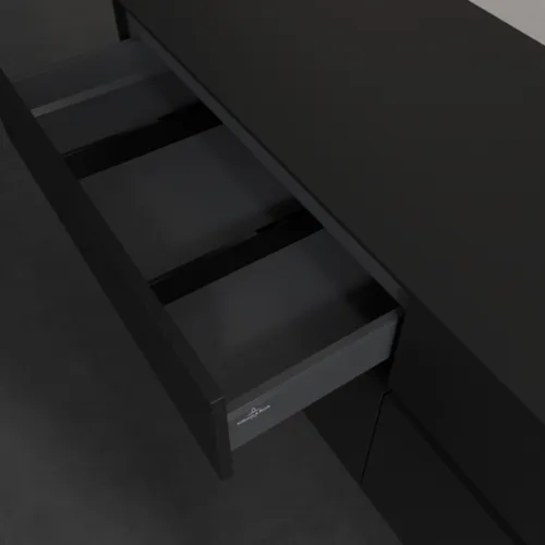 VILLEROY BOCH Toaletní skříňka Collaro, s osvětlením, 4 výsuvy, 1600 x 548 x 500 mm, Volcano Black / Volcano Black #C106B0VL, obrázek 8