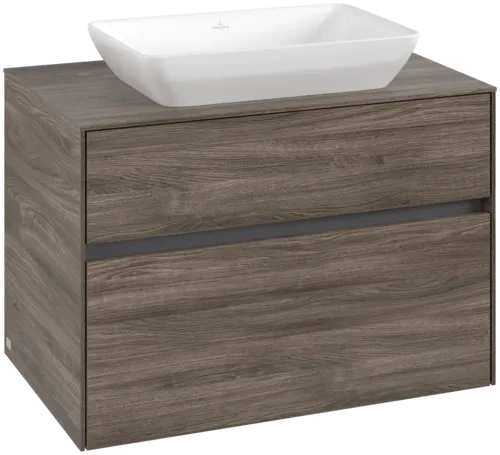 VILLEROY BOCH Toaletní skříňka Collaro, 2 výsuvy, 800 x 548 x 500 mm, Kamenný dub / Kamenný dub #C10800RK