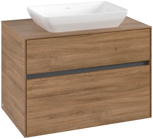 VILLEROY BOCH Toaletní skříňka Collaro, 2 výsuvy, 800 x 548 x 500 mm, dub Kansas / dub Kansas #C10800RH