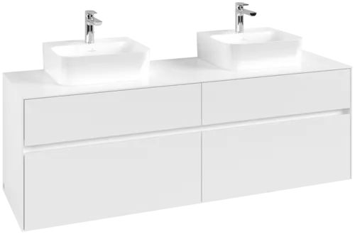 VILLEROY BOCH Toaletní skříňka Collaro, 4 výsuvy, 1600 x 548 x 500 mm, bílá matná / bílá matná #C10700MS