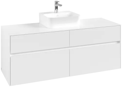 VILLEROY BOCH Toaletní skříňka Collaro, 4 výsuvy, 1400 x 548 x 500 mm, bílá matná / bílá matná #C10000MS