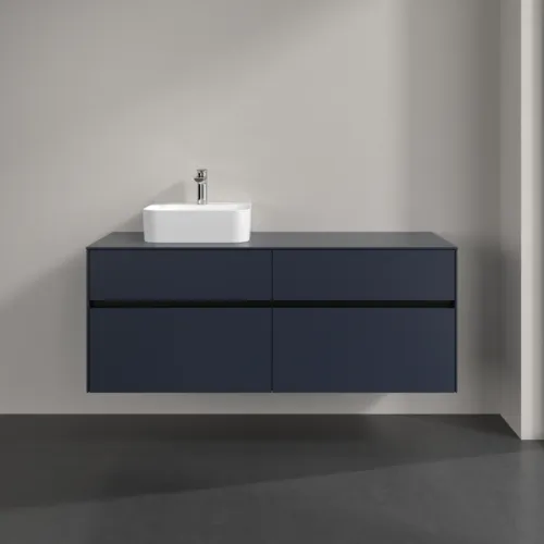 VILLEROY BOCH Toaletní skříňka Collaro, 4 zásuvky, 1400 x 548 x 500 mm, Marine Blue / Marine Blue #C10100VQ, obrázek 3