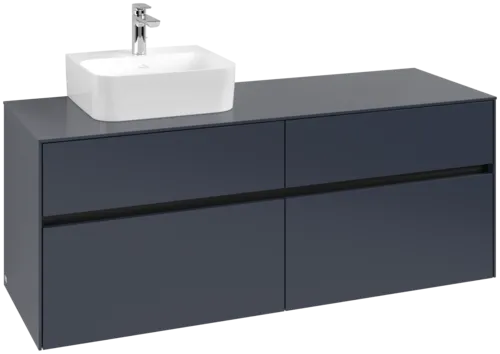 VILLEROY BOCH Toaletní skříňka Collaro, 4 zásuvky, 1400 x 548 x 500 mm, Marine Blue / Marine Blue #C10100VQ