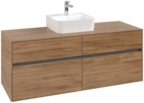 VILLEROY BOCH Toaletní skříňka Collaro, 4 výsuvy, 1400 x 548 x 500 mm, dub Kansas / dub Kansas #C10000RH
