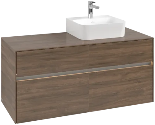 VILLEROY BOCH Toaletní skříňka Collaro, s osvětlením, 4 výsuvy, 1200 x 548 x 500 mm, Arizona Oak / Arizona Oak #C099B0VH