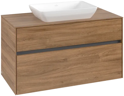 VILLEROY BOCH Toaletní skříňka Collaro, 2 výsuvy, 1000 x 548 x 500 mm, dub Kansas / dub Kansas #C10900RH