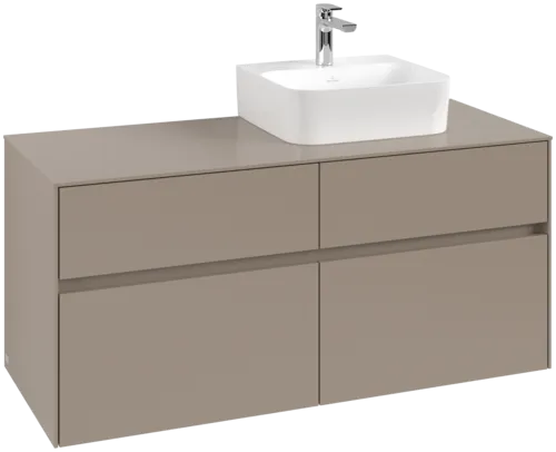 VILLEROY BOCH Toaletní skříňka Collaro, s osvětlením, 4 výsuvy, 1200 x 548 x 500 mm, taupe / taupe #C099B0VM