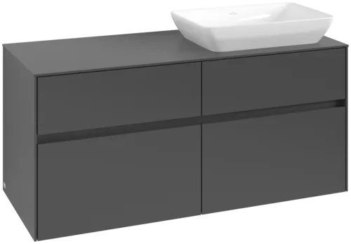 VILLEROY BOCH Collaro toaletní skříňka, s osvětlením, 4 výsuvy, 1200 x 548 x 500 mm, Grafit / Grafit #C114B0VR