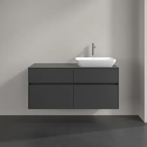 VILLEROY BOCH Collaro toaletní skříňka, s osvětlením, 4 výsuvy, 1200 x 548 x 500 mm, Grafit / Grafit #C114B0VR, obrázek 3