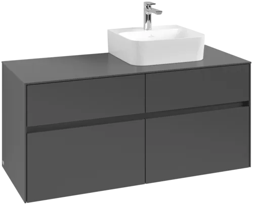VILLEROY BOCH Collaro toaletní skříňka, s osvětlením, 4 výsuvy, 1200 x 548 x 500 mm, Grafit / Grafit #C099B0VR