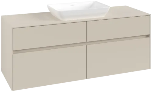 VILLEROY BOCH Toaletní skříňka Collaro, 4 výsuvy, 1400 x 548 x 500 mm, Cashmere Grey / Cashmere Grey #C11600VN