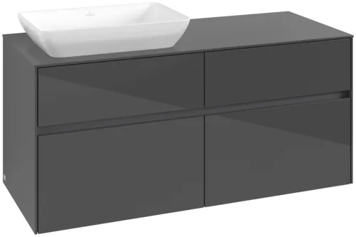 VILLEROY BOCH Collaro toaletní skříňka, 4 výsuvy, 1200 x 548 x 500 mm, lesklá šedá / lesklá šedá #C11300FP
