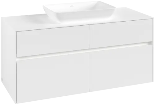 VILLEROY BOCH Collaro toaletní skříňka, s osvětlením, 4 výsuvy, 1200 x 548 x 500 mm, bílá matná / bílá matná #C112B0MS